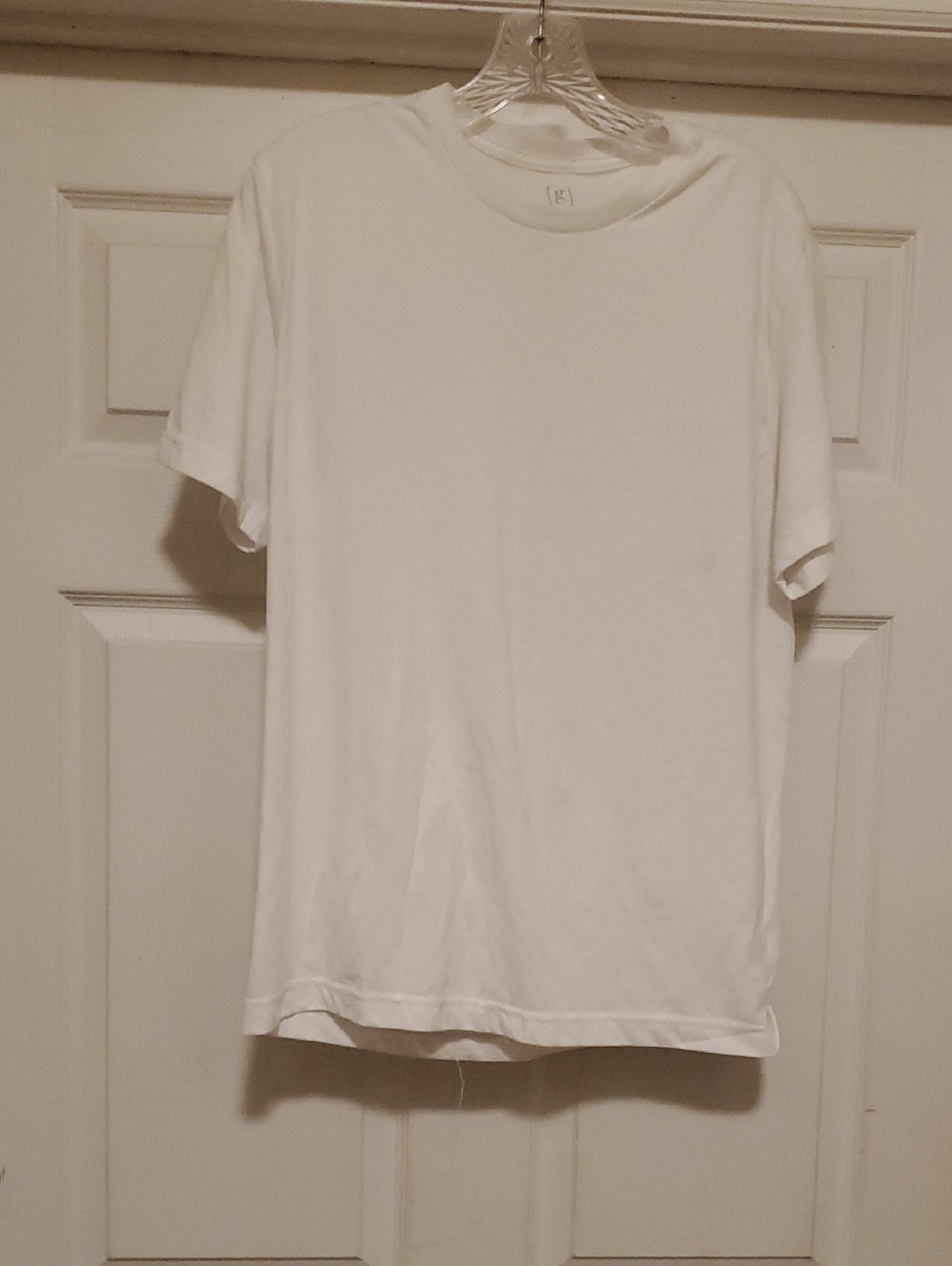 George Men's Plain White Short Sleeve Crewneck Tee